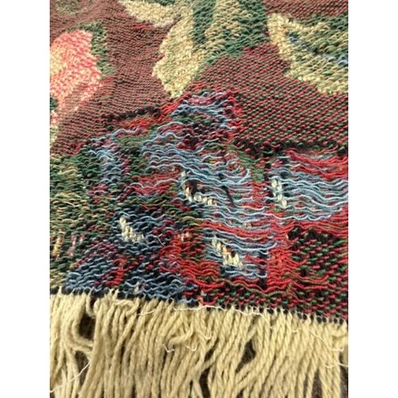 "UNKNOWN HANDMADE" Unique SZ L ? Blanket Cardigan Strings Fruits Boho Gypsy VTG - Picture 10 of 12